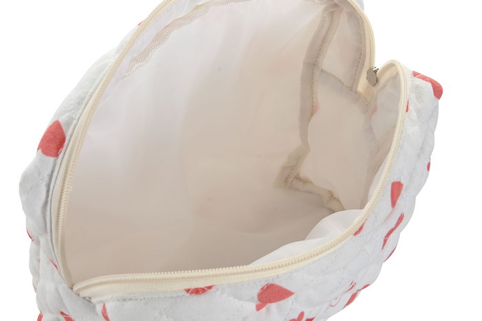 DKD Home Decor Neceser Romantico Blanco Rojo 7 x 19 x 24 cm (4 Unidades)