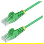 StarTech Cable de Red Ethernet CAT6 Verde Snagless de 3 m - Slim 28AWG Cobre Puro - PoE 100W - LSZH