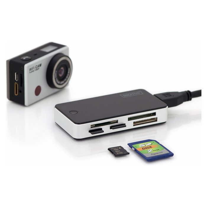 Digitus USB 3.0 Card Reader with 1m USB A connection cable