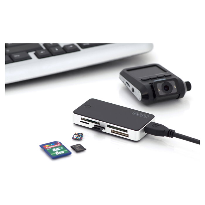 Digitus USB 3.0 Card Reader with 1m USB A connection cable