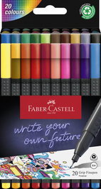 Rotulador Fibra Faber-Castell Grip Finepen 1516 Estuche De 20