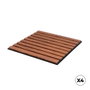 Cando Revestimiento 3D Color Nogal Loseta 50x50cm Pack 4 Unidades