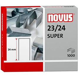 Novus 23-24 Grapas Super para Grapadoras de Gruesos Caja 1000 Unidades
