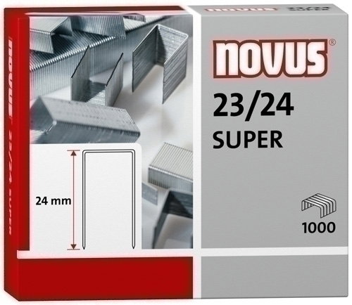 Novus Grapas Galvanizadas 23/24 para Grapadoras de Gruesos, Caja de 1000 Unidades Novus Grapas Galvanizadas 23/24 para Grapadoras de Gruesos, Caja de 1000 Unidades