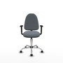 PIQUERAS Y CRESPO Silla de oficina Aýna Gris con Brazos 1D y Base Cromada