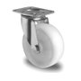 Rueda Industrial 100 PP Blanca Placa Giro 130kg 20C0897