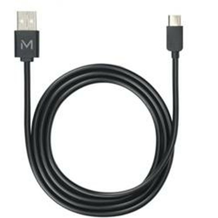 Mobilis Cable USB a USB Tipo C 1 Metro para Datos y Carga, Bolsa Blanda Incluida