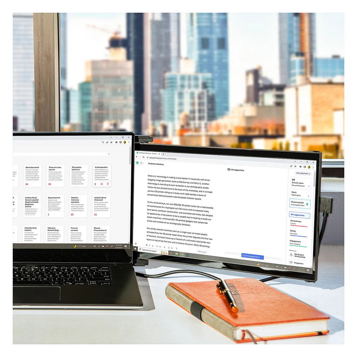 Mobile Pixels Duex Max DS Monitor Portátil USB-C 14.1 Pulgadas Full HD 1920x1080 IPS 60 Hz Portátil Secundario para Windows, Mac, Linux, Switch