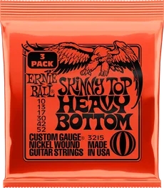 Ernie Ball Juego Eléctrica Slinky Top Heavy Bottom 10-52 Tripack (3)