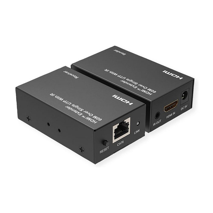 VALUE 14.99.3569 Extensor HDMI over Cat6, Transmisor y Receptor, 60m, 1920x1200 Full HD 1080p, 3D, 60Hz