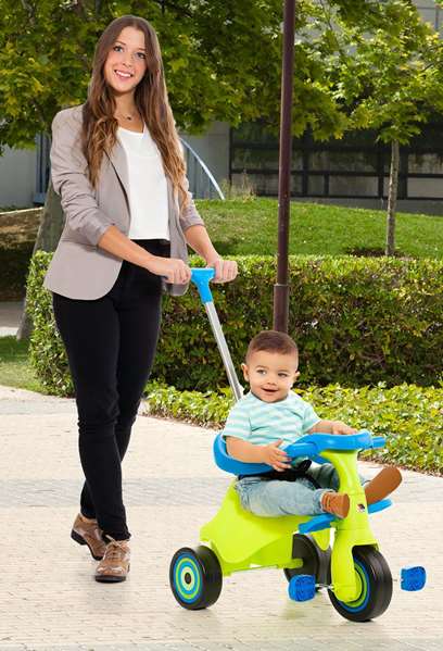 Molto Triciclo Urban Trike City Verde 5 en 1 (89 cm) desde 10 meses hasta 99 años