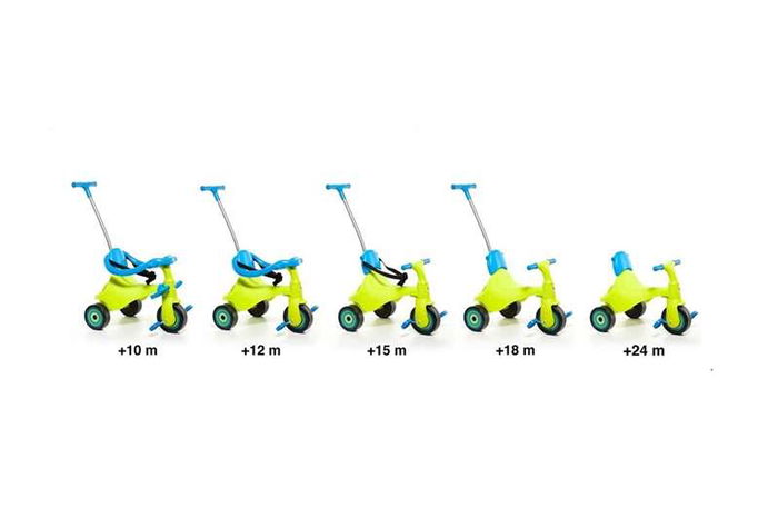 Molto Triciclo Urban Trike City Verde 5 en 1 (89 cm) desde 10 meses hasta 99 años