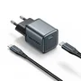 Vention Cargador de Pared GaN 20W con 1xUSB Tipo-C y Cable Lightning Gris