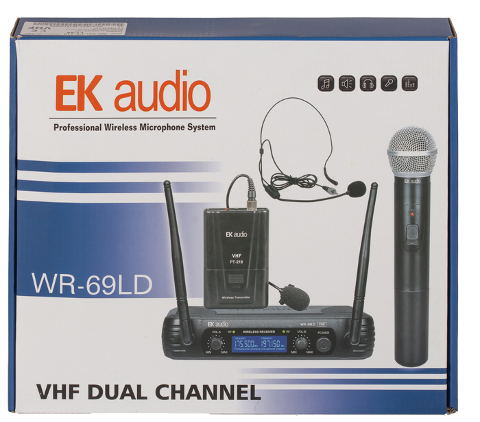Sistema Inalámbrico de Solapa Ek Vhf Wr69Ll Sistema Inalámbrico de Solapa Ek Vhf Wr69Ll