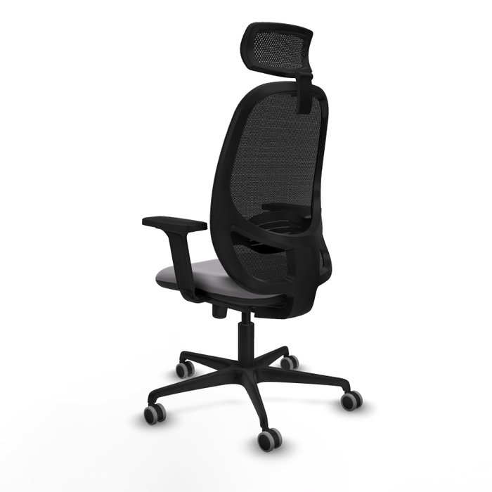 PIQUERAS Y CRESPO Silla de oficina Cilanco con mecanismo Sincro, Gris y Negro