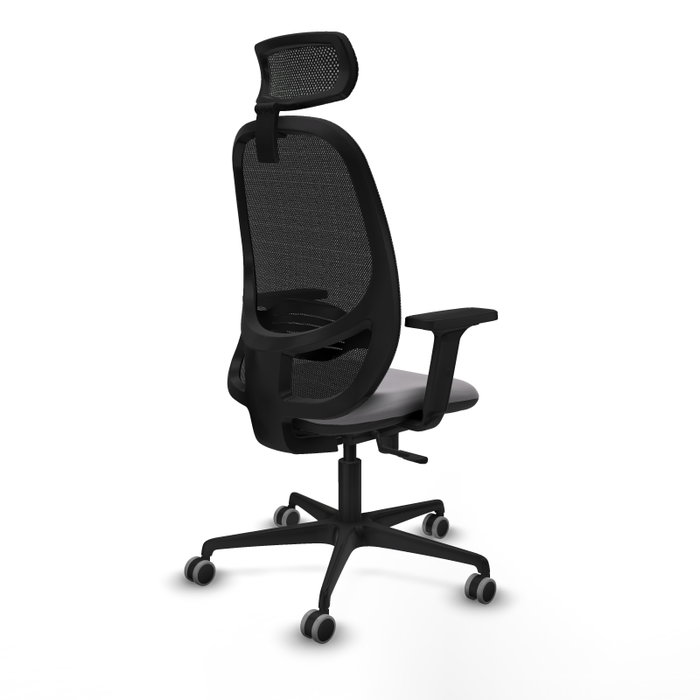 PIQUERAS Y CRESPO Silla de oficina Cilanco con mecanismo Sincro, Gris y Negro