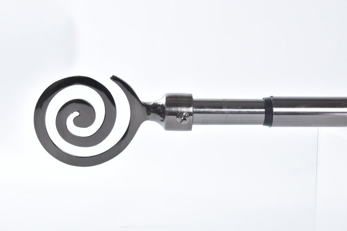 DKD Home Decor Barra Cortina Gris Oscuro Metal Extensible 160-300 cm (4 Unidades)