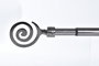 DKD Home Decor Barra Cortina Gris Oscuro Metal Extensible 160-300 cm (4 Unidades)