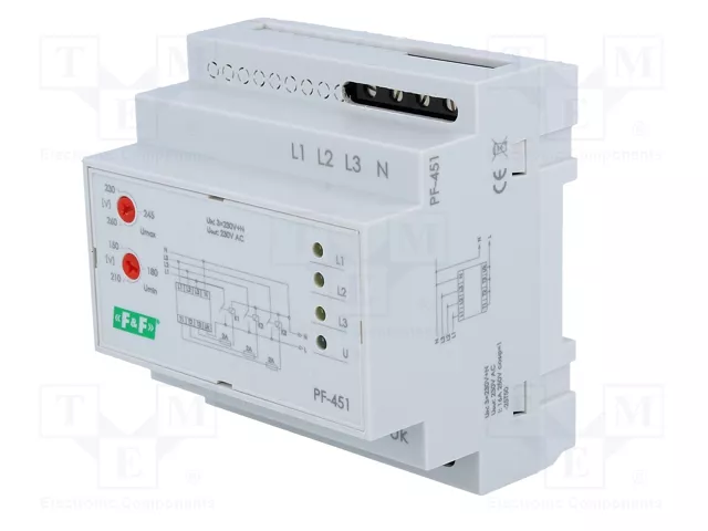 F&F PF-451 Relé de monitorización de tensión 3 x 230V AC 16A