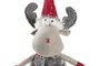 DKD Home Decor Figura de Reno Gris y Rojo