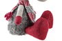 DKD Home Decor Figura de Reno Gris y Rojo