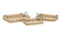 DKD Home Decor Bandeja Marron Claro 43 x 9 x 54 cm Set de 3