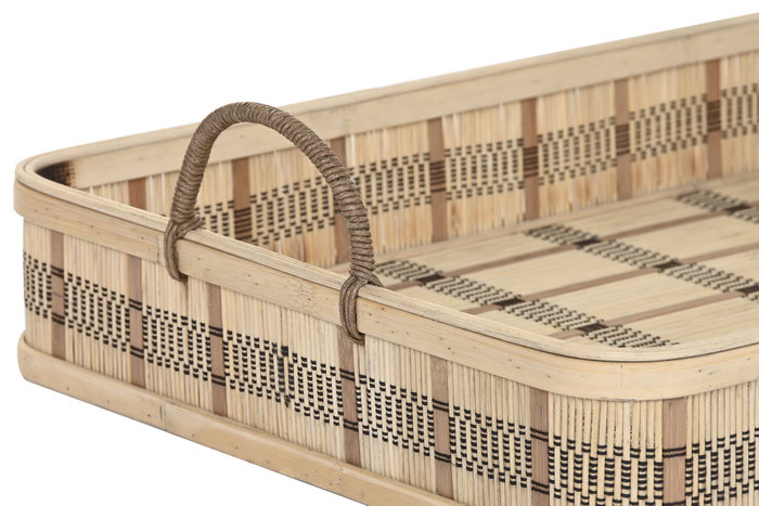 DKD Home Decor Bandeja Marron Claro 43 x 9 x 54 cm Set de 3