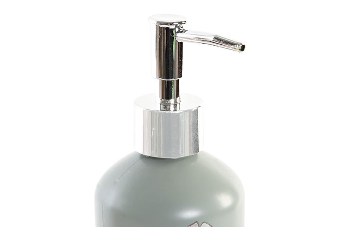 DKD Home Decor Dosificador Romantico Marron Claro Rosa Palo Cristal Abs Flores 7 x 18.5 x 7 cm 400ml (12 Unidades)