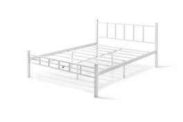 Hanah Home Cama Doble K90 Metal Blanco 120x200 cm