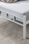 Hanah Home Cama Doble K90 Metal Blanco 120x200 cm