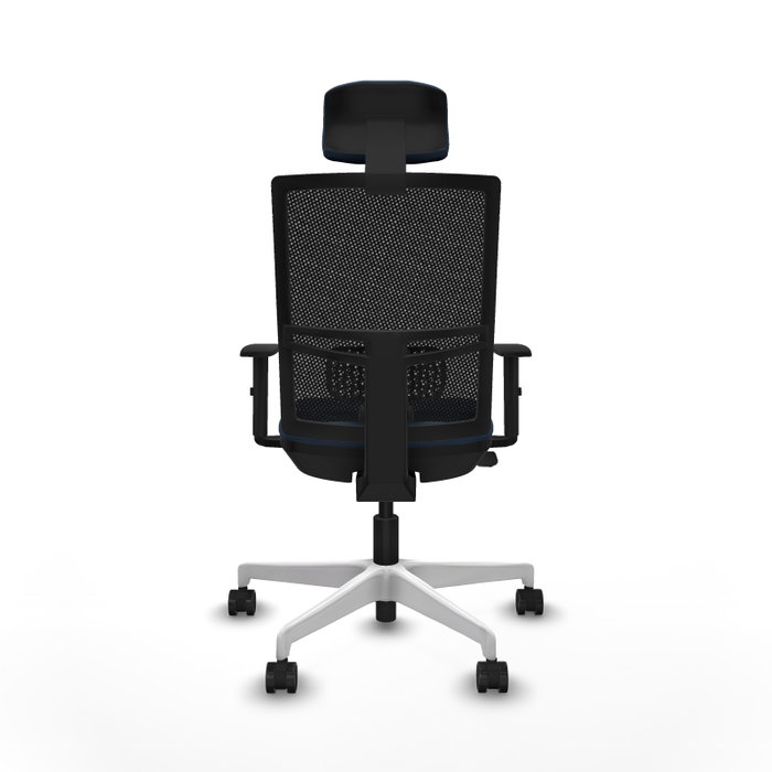 PIQUERAS Y CRESPO Silla de oficina Yunquera con mecanismo Sincro/Traslack Azul marino y Negro
