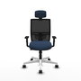 PIQUERAS Y CRESPO Silla de oficina Yunquera con mecanismo Sincro/Traslack Azul marino y Negro