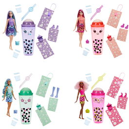 Barbie Muñeca Pop Reveal Té de Burbujas HTJ18 con Mascota y 8 Sorpresas Cambia de Color