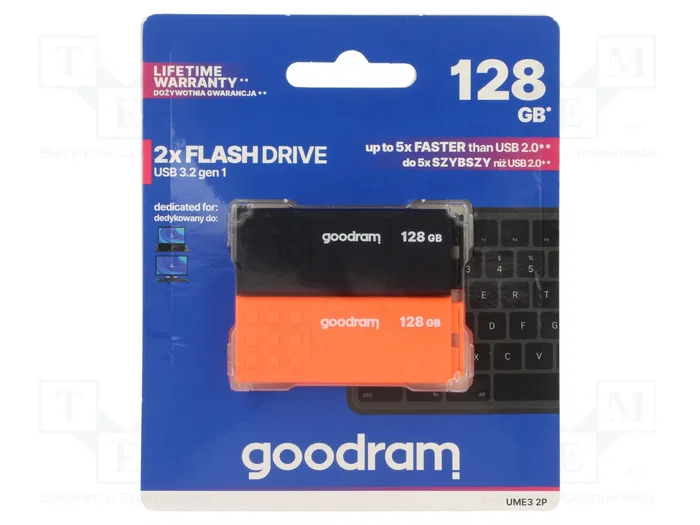 GOODRAM Pendrive USB 3.2 Gen 1 128GB Pack de 2 GOODRAM Pendrive USB 3.2 Gen 1 128GB Pack de 2