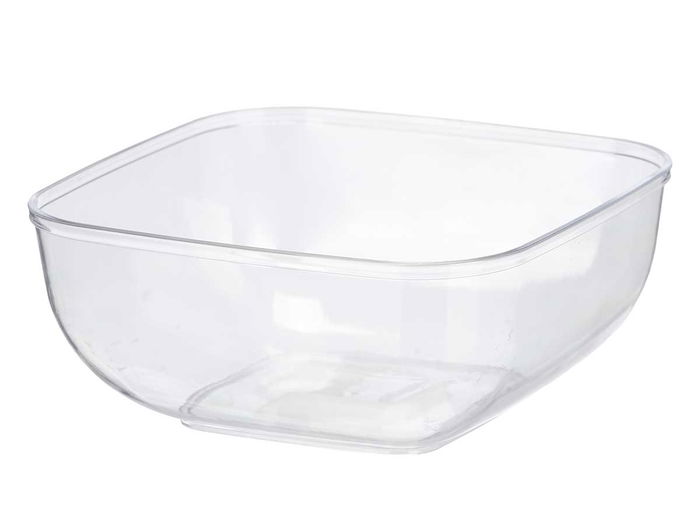 Leknes Bol Cuadrado Transparente 5 L Plástico PS 25.5x12.3x25.5 cm (Set de 24)