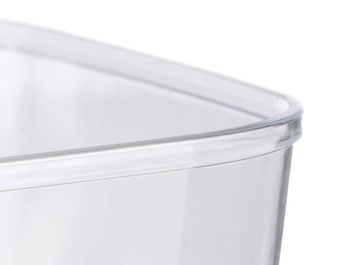 Leknes Bol Cuadrado Transparente 5 L Plástico PS 25.5x12.3x25.5 cm (Set de 24)