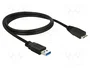 DeLOCK 85072 Cable USB Tipo-A a Micro-B 1 m Negro