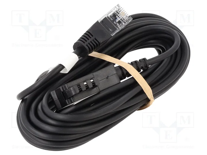 GOOBAY Cable telefónico con conectores RJ45 y TAE F, 6m, negro
