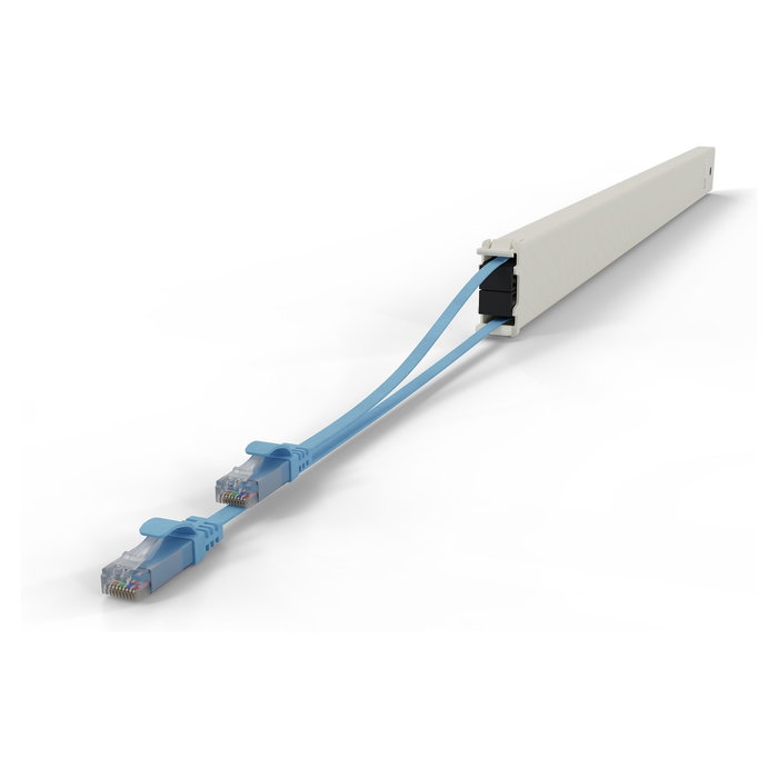 Patchbox patchbox.one Kupferkassette 46RU (2,5 m) Cat. 6a U/UTP PoE++ Azul para Rack