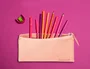 Liderpapel Estuche portatodo plano ancho rosa 200x100 mm