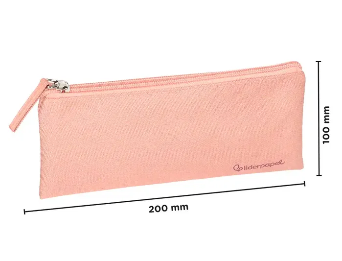 Liderpapel Estuche portatodo plano ancho rosa 200x100 mm Liderpapel Estuche portatodo plano ancho rosa 200x100 mm
