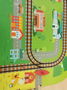 Cefa Alfombra de foam Tren City Adventures con circuito de tren, tren con bateria y accesorios. 59 piezas