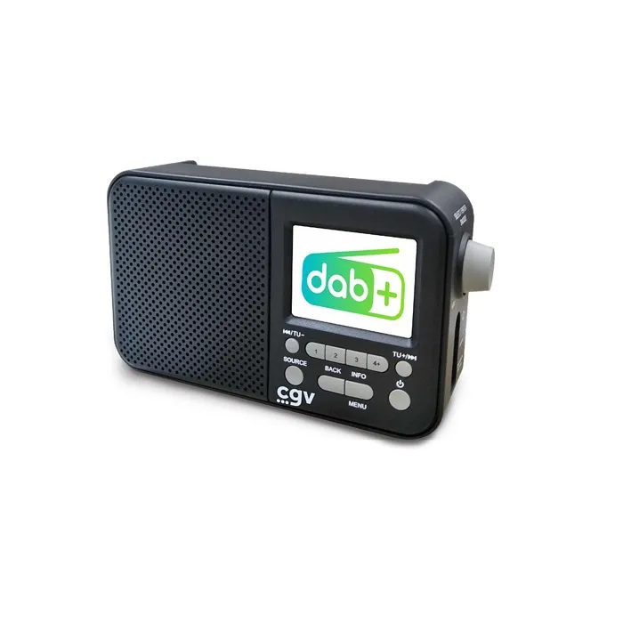 CGV Radio Portátil DAB+ y FM DR7+ con Pantalla a Color TFT de 2,4" y Toma de Auriculares