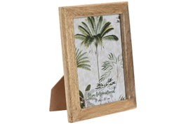 DKD Home Decor Marco de Fotos 15x2x20 Mango y Cristal Redondeado