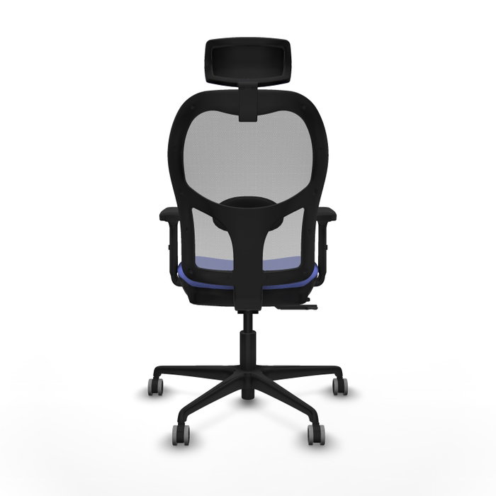 PIQUERAS Y CRESPO Silla de oficina Jorquera con mecanismo Sincro/Traslack, Azul claro y Gris
