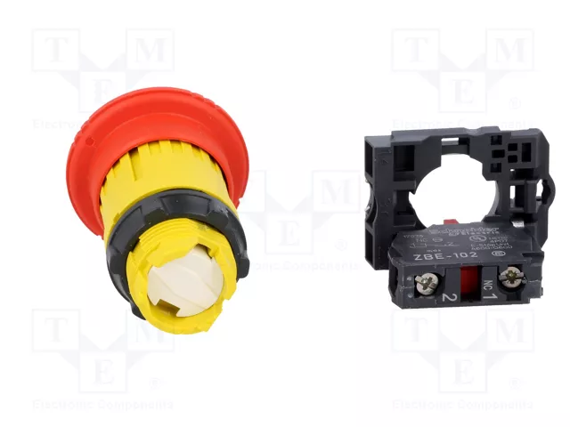 SCHNEIDER ELECTRIC Interruptor de emergencia Harmony XB5 rojo NC Ø22mm SCHNEIDER ELECTRIC Interruptor de emergencia Harmony XB5 rojo NC Ø22mm