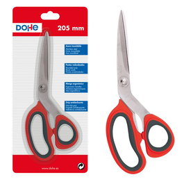 DOHE Tijeras Ergonómicas Asimétricas 20,5 cm Rojo y Gris