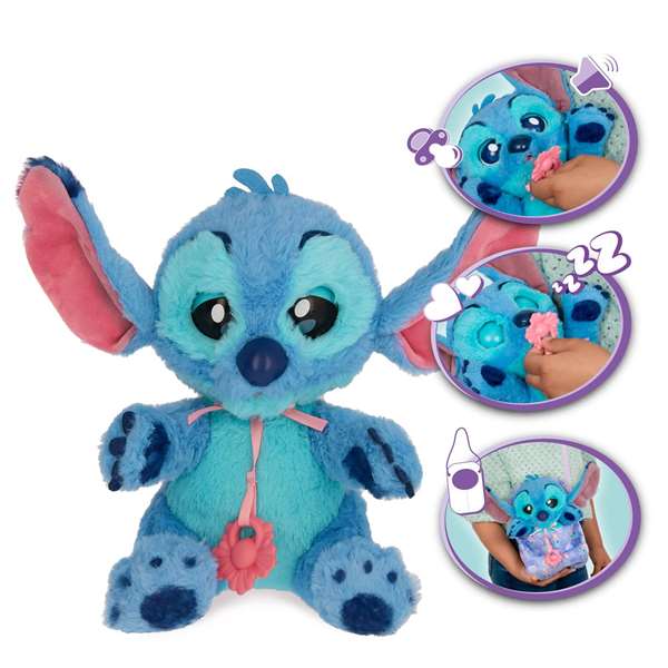 Imc Toys Peluche Baby Paws Stitch Recién Nacido con Sonido y Bolsa Transportable 10,30x19x11,20 cm Imc Toys Peluche Baby Paws Stitch Recién Nacido con Sonido y Bolsa Transportable 10,30x19x11,20 cm