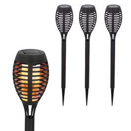 Aktive Tech Pack 4 Estacas Solares Efecto Llama