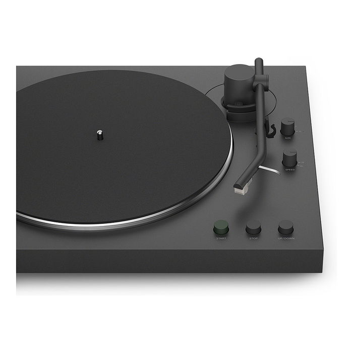 Sony PS-LX3BT - Tocadiscos Automático de Tracción por Correa con Bluetooth, Negro, 33 1/3 y 45 RPM, Preamplificador Phono Integrado, Plato de Aluminio